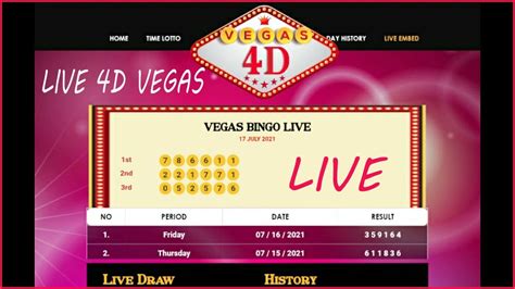 LIVE DRAW 4D VEGAS LOTTERY RESULT 2WEBSITE .